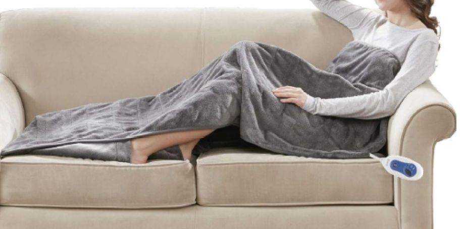 Heated Throw Blanket w/ Foot Pocket Only $19.99 on Amazon (Reg. $60)