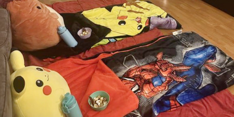 Character Sleeping Bags Only $11.97 Shipped on Costco.com (Bluey, Pokemon, Spiderman, & More)