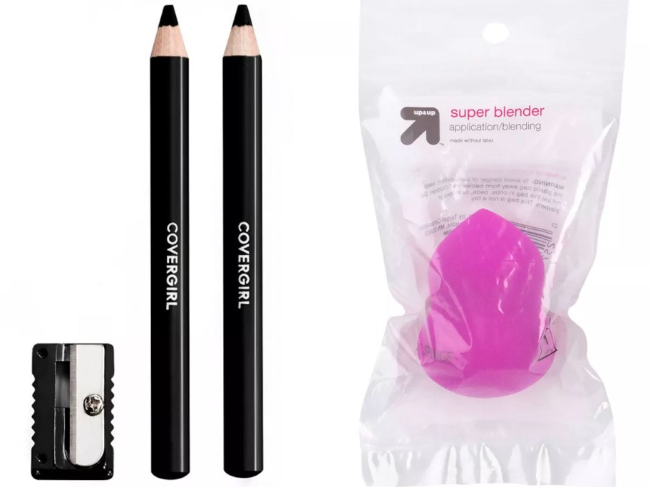 covergirl brow pencils with sharpener and super blender in package 