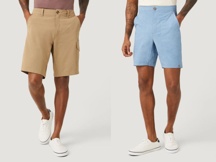 two men wearing free country shorts