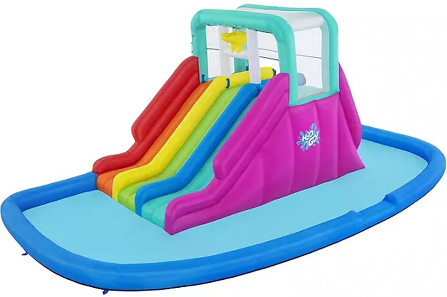 inflatable waterpark with three slides