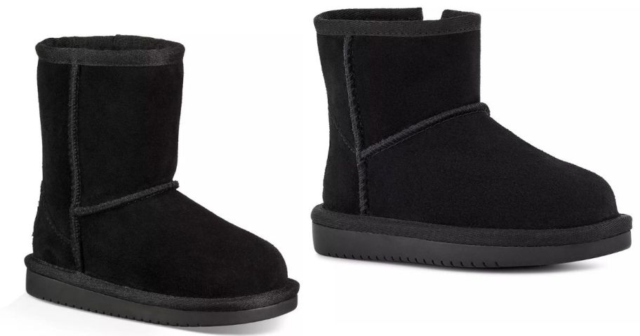 two black koolaburra by ugg boot stock images