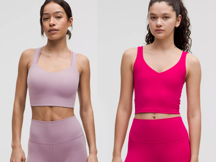 lululemon longline bra and tank top