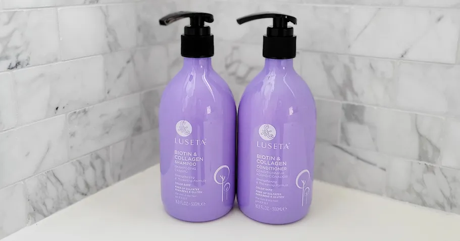 Luseta Biotin & Collagen Shampoo + Conditioner Set Only $17.99 Shipped on Amazon (Helps Thicken Hair)