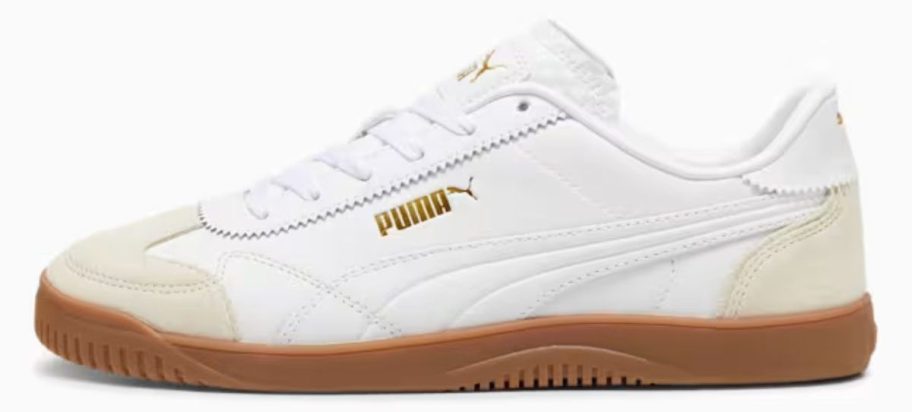 white and brown PUMA Men's Club 5v5 Lux Shoe stock image
