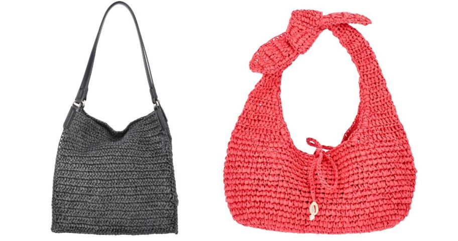a black and a pink time and tru purse