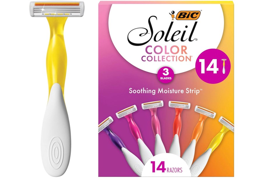 bic soleil pack with yellow razor 