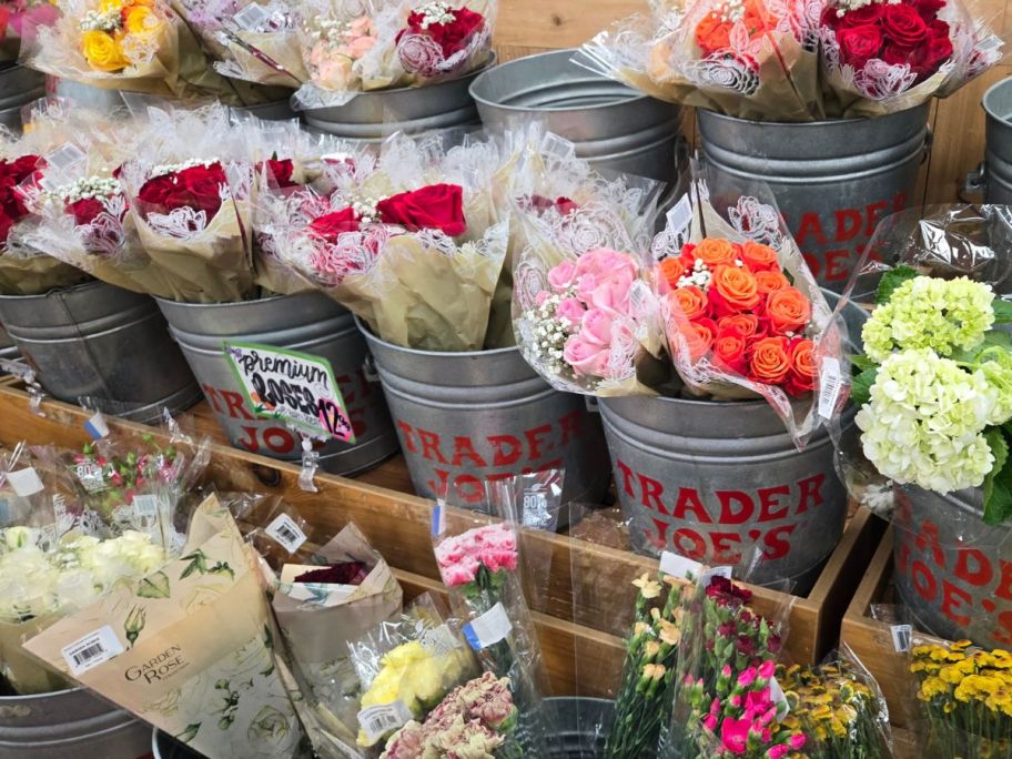 Premium Roses on display in store