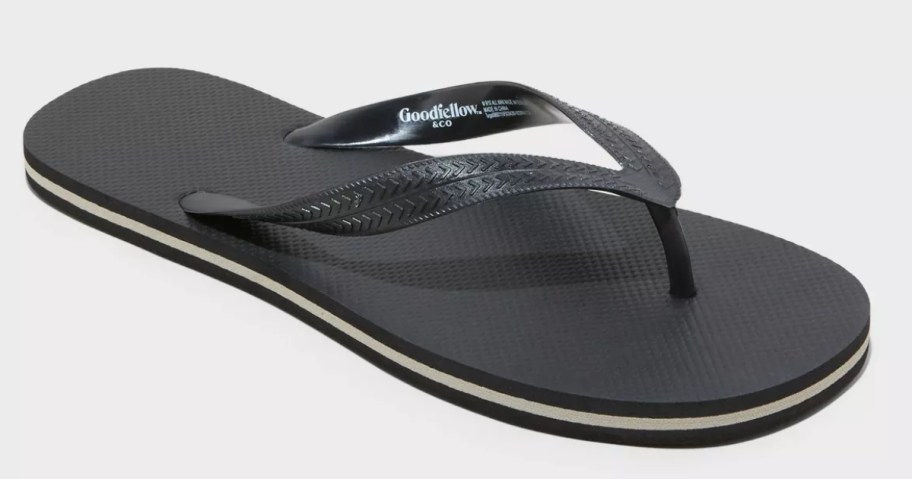 a men's black flip flop