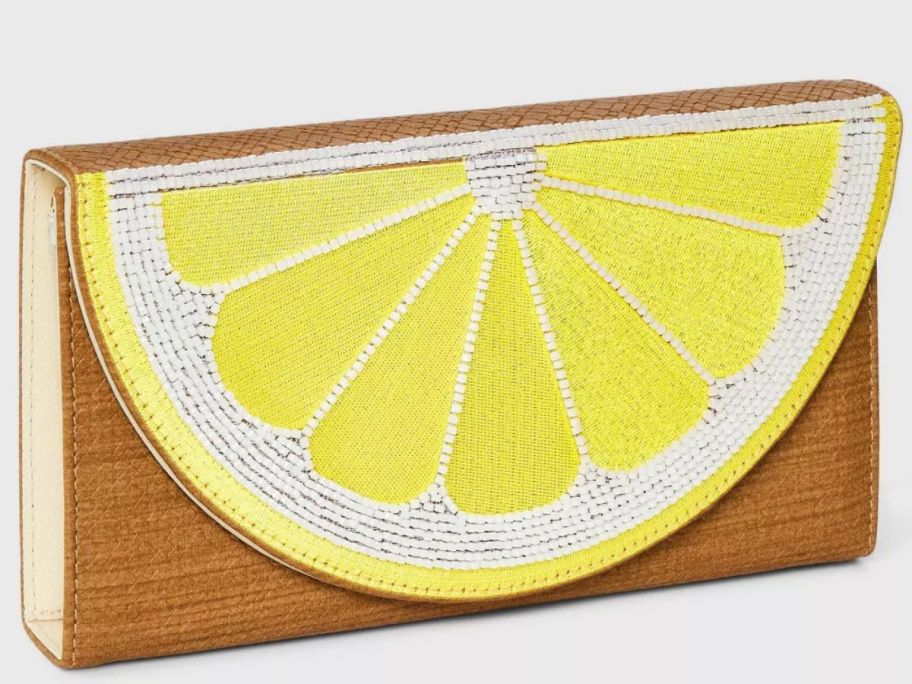 A New Day Textured Lemon Travel Folio w Mirror