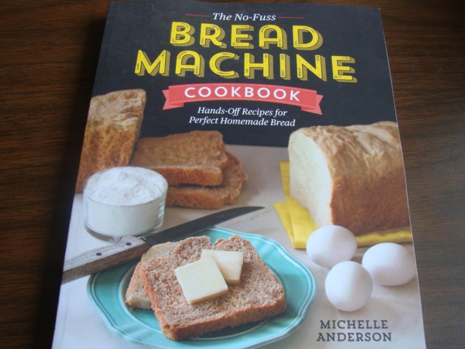 Baking Bread Cookbook displayed on top fo the table