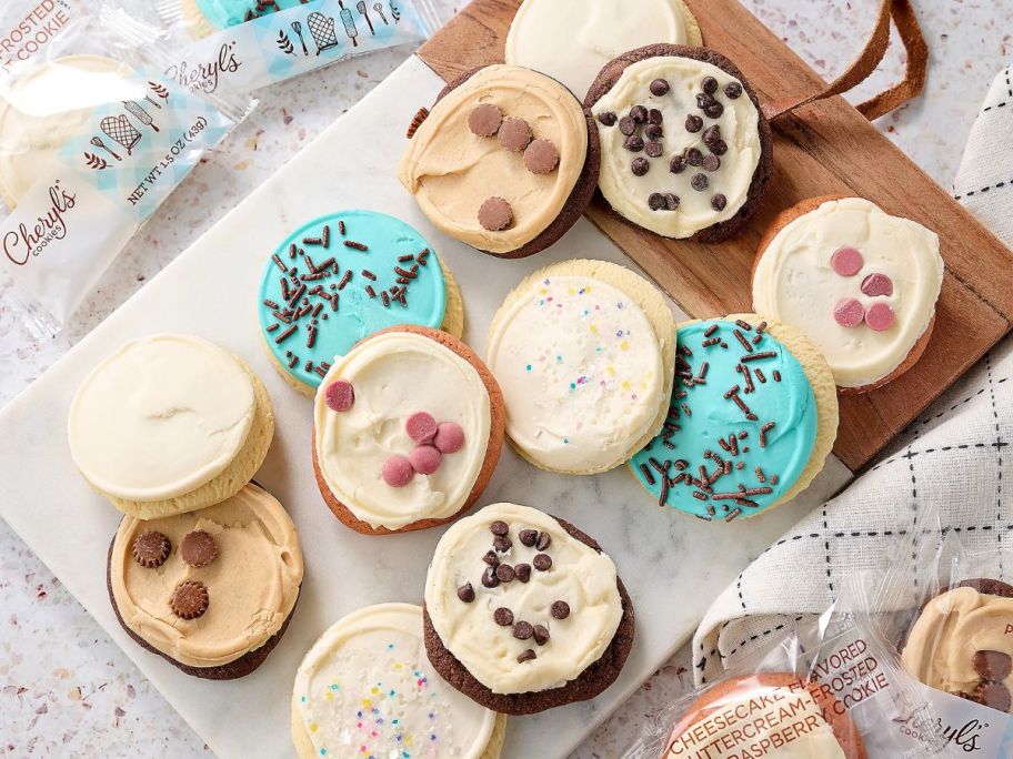 A tray of Cheryl's Buttrcream cookies
