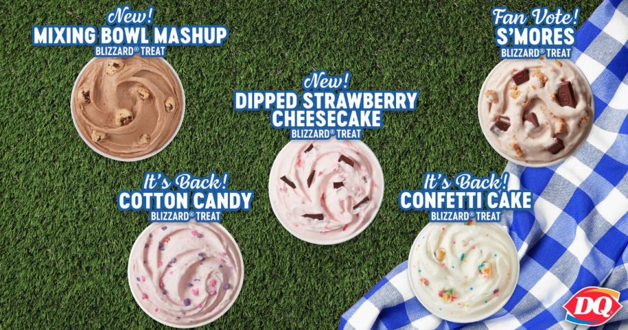 DQ 2025 Summer Menu Blizzards on turf
