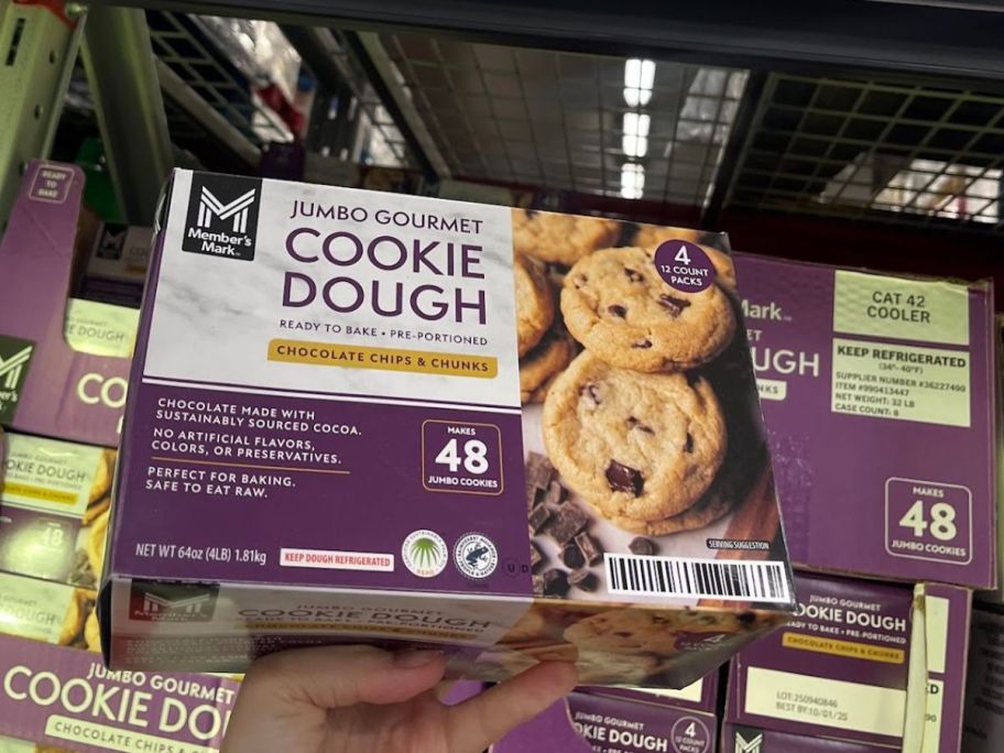 Member's Mark Jumbo Gourmet Chocolate Chip & Chunk Cookie Dough 16oz 4-Pack