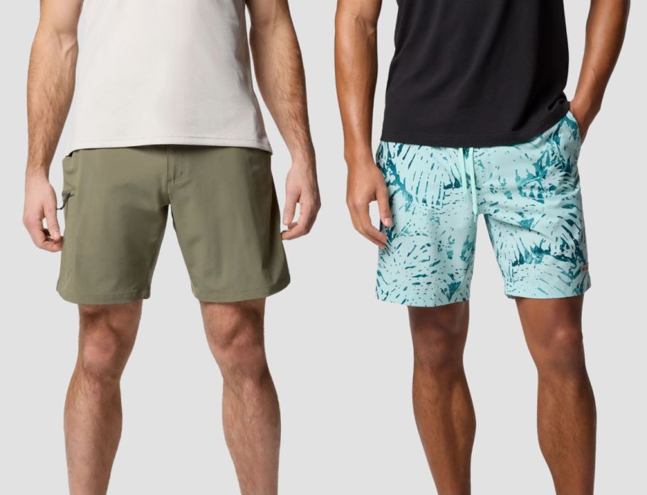 two men wearing columbia shorts