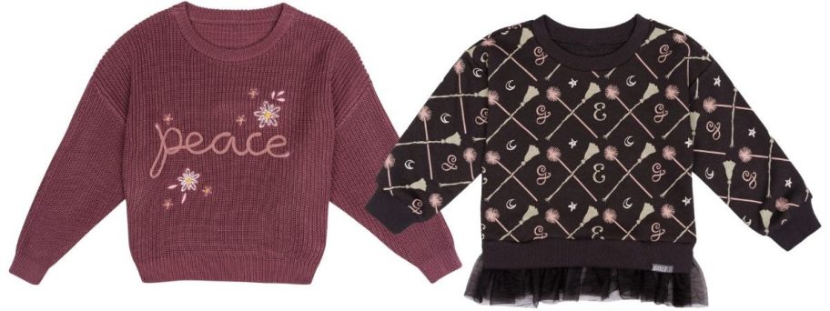two toddler girls tops