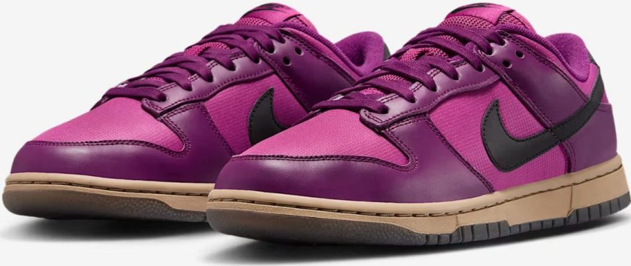 Nike Dunk Low Women's Shoes in Viotech/Hot Fuchsia