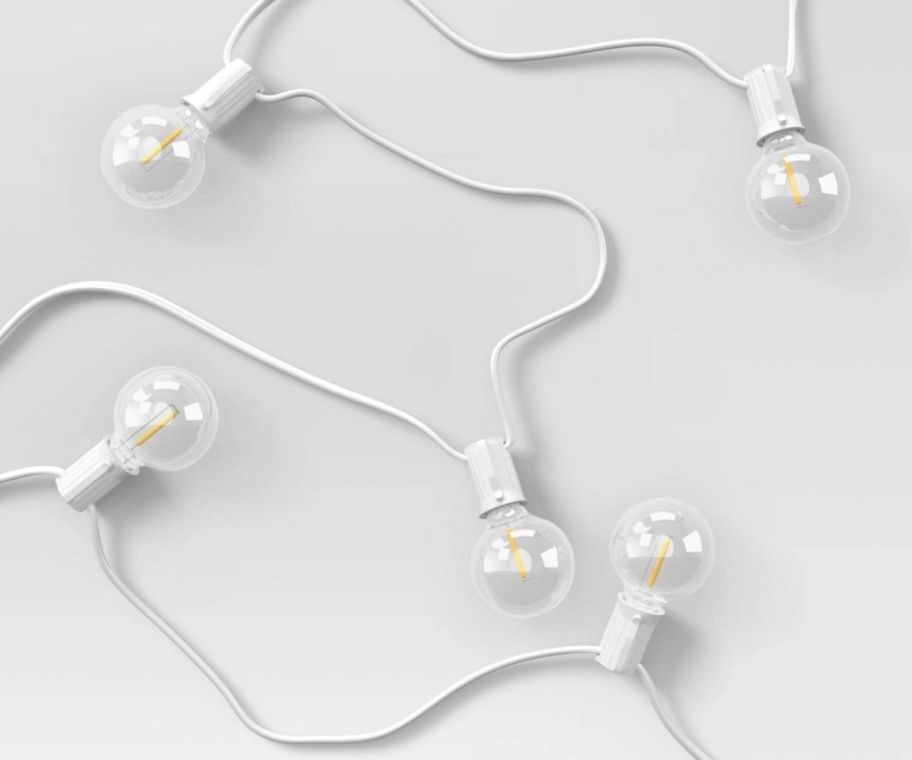 a set of globe led string lights 