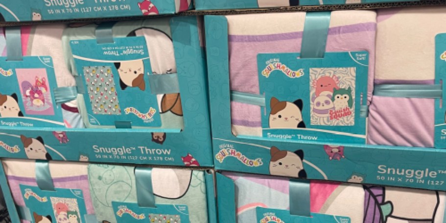 Squishmallows Snuggle Throw Blankets Just $9.99 Shipped on Costco.com (Reg. $17)