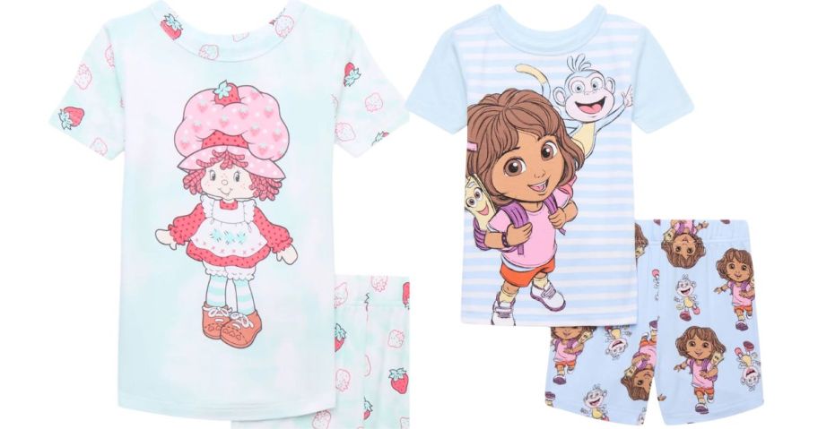 Strawberry Shortcake and Dora Pajamas