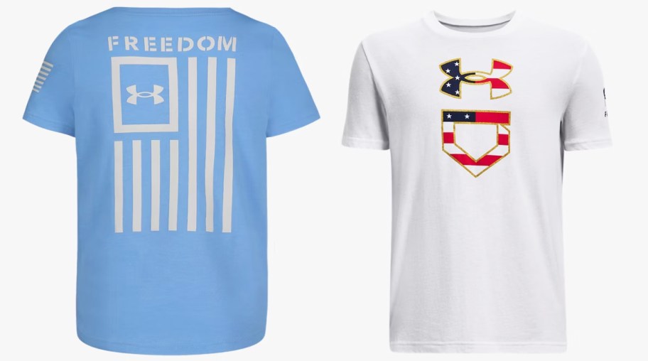 blue and white flag tshirts