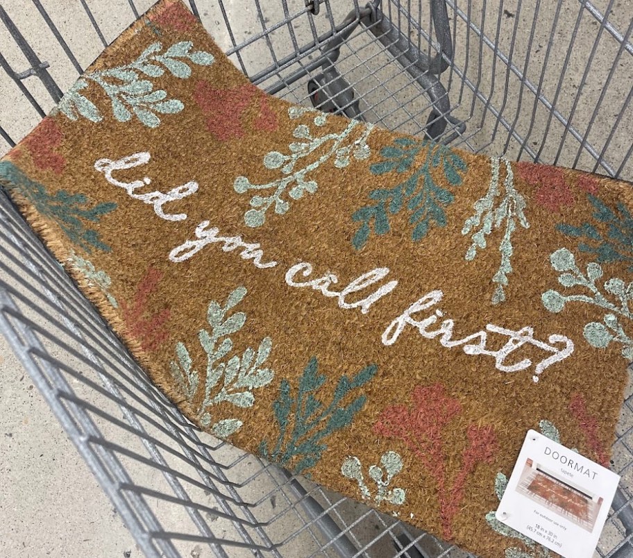 did you call first doormat in store cart