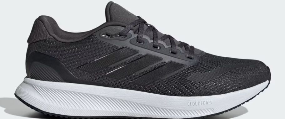 black adidas running shoe