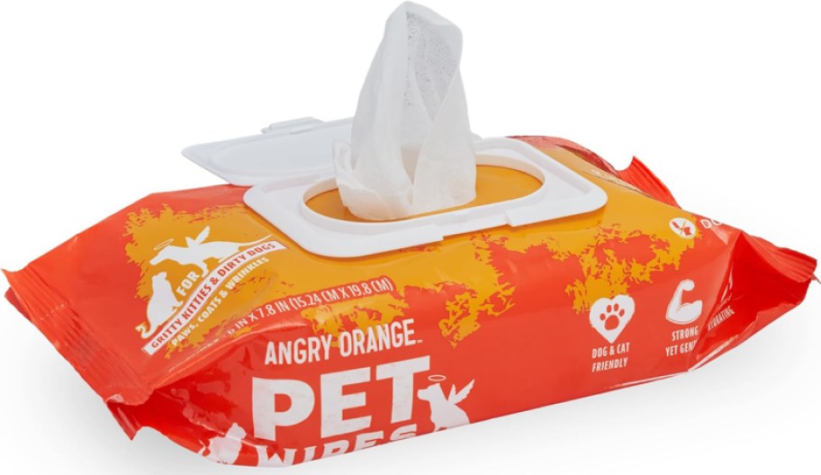package of pet odor remover wipes