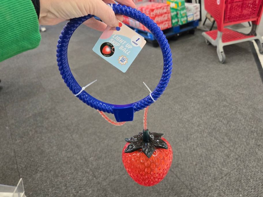 light up skip ball in hand in store
