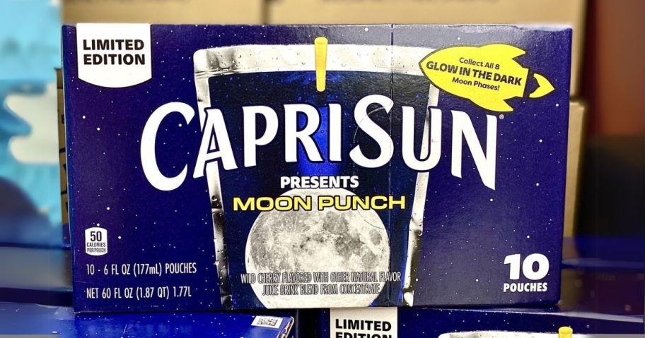 Capri Sun Moon Punch 10-Count box on shelf in store