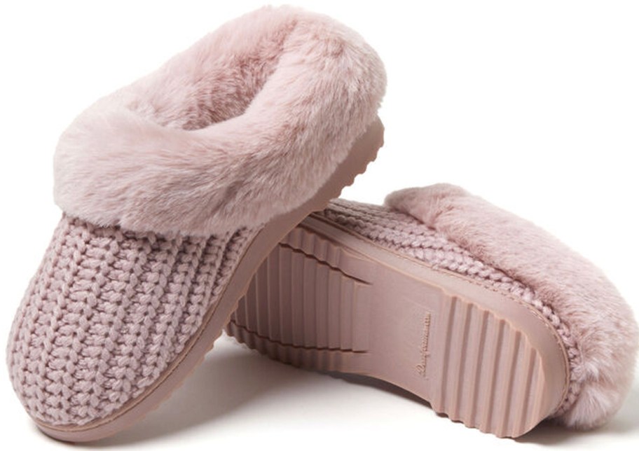 pink slip on slippers 