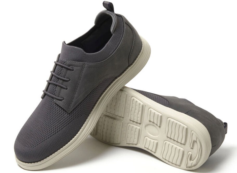 pair of gray shoes 