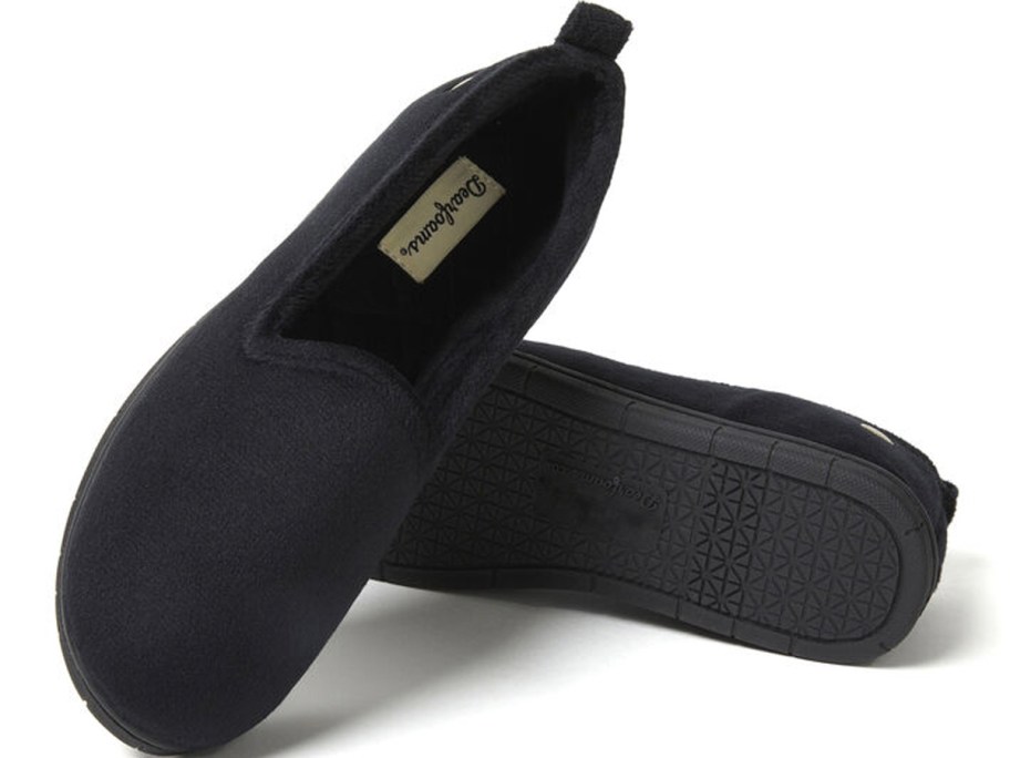 black velour slippers 