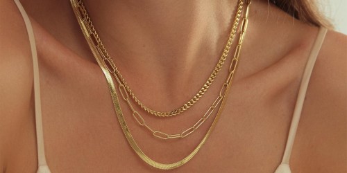 14K Gold-Plated Layered Necklace Just $5.49 on Amazon