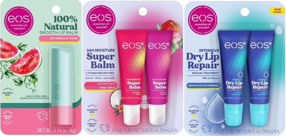 a tube of lip balm shown with lip treatment two-packs