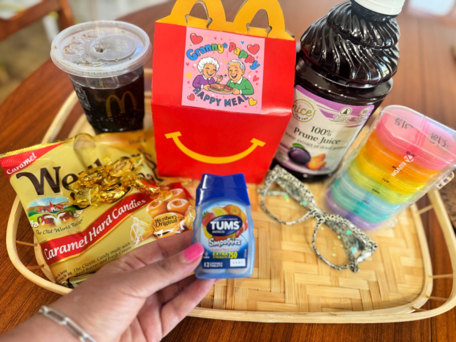 granny and pappy happy meal with toys 