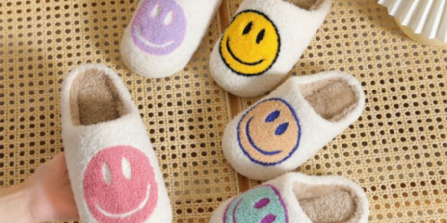 Trendy Amazon Smiley Face Slippers Only $5.99 – Women’s AND Men’s Styles!