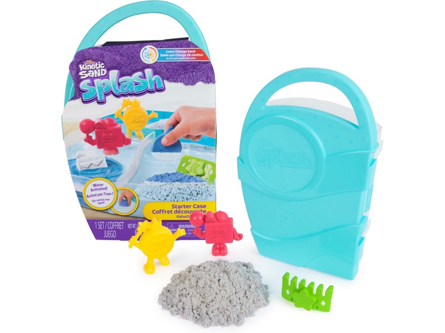 kinetic sand splash playset case with accessories