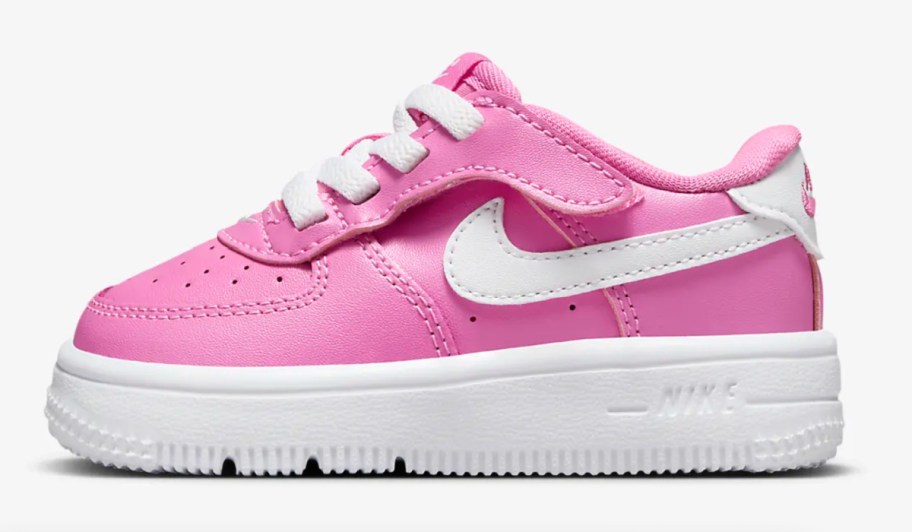 pink and white baby sneakers