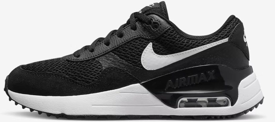 black and white nike air max shoe