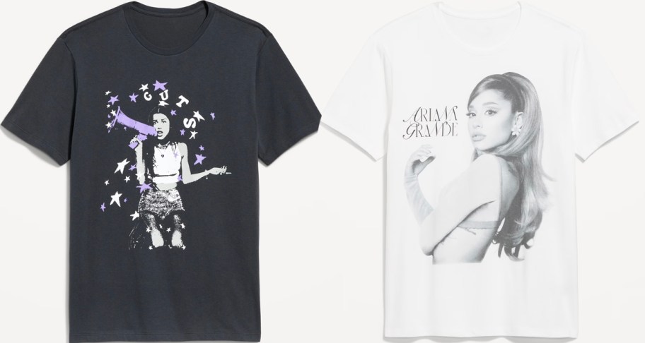 olivia rodrigo and ariana grande graphic tees