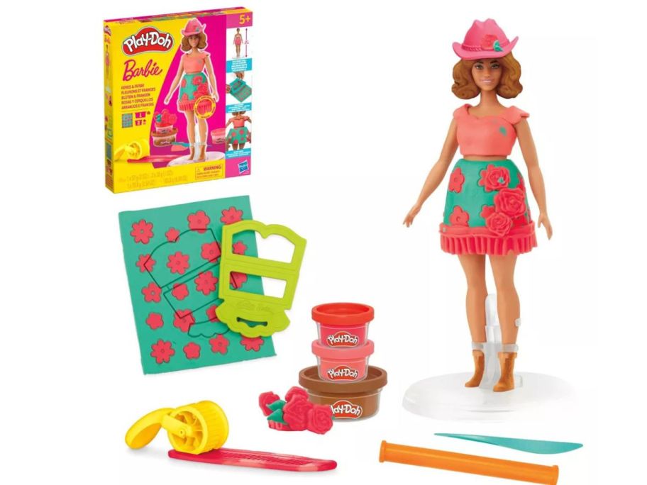 Play-Doh Barbie Florals and Fringe Designer Doll Set