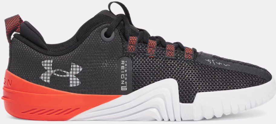 red and black under armour shoe