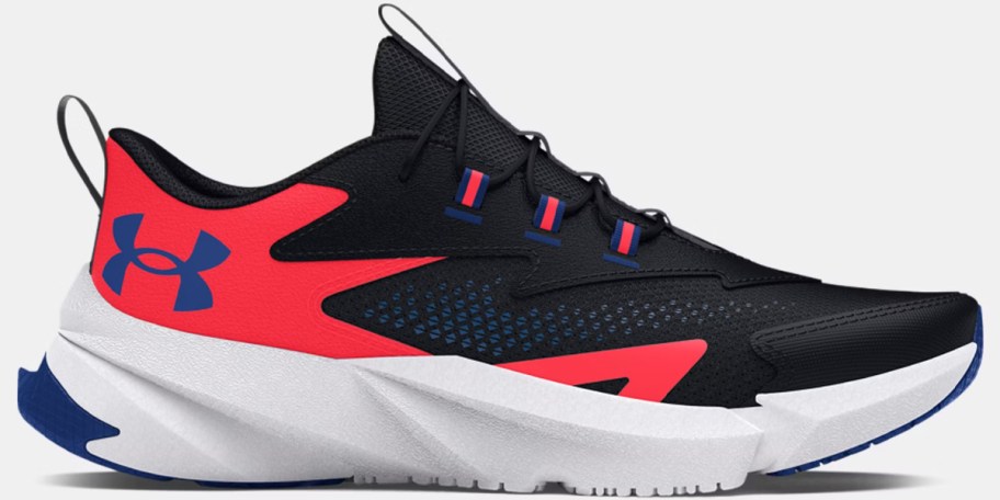 red and black under armour kids shoe