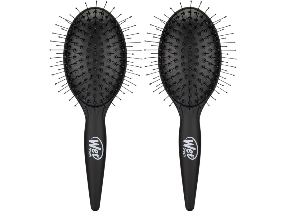 two black wet brushes