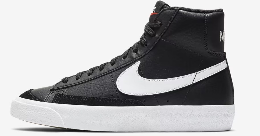 a black and white Nike Blazer shoe