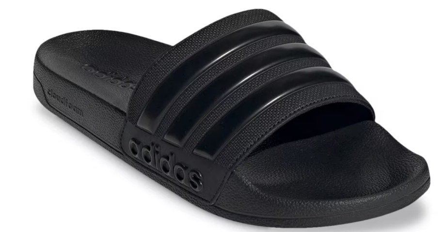 a black adidas slide