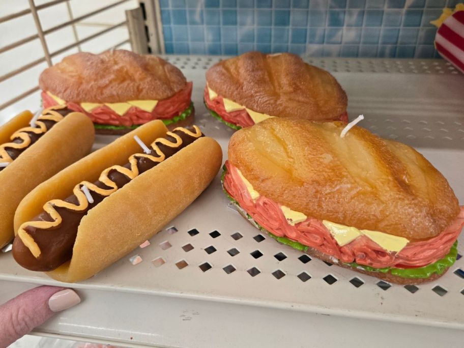 Candles that look like Hot Dogs and Hoagies