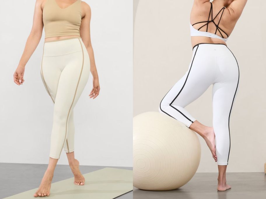 two0 women wearing Athleta Elation Ultra High Rise 7/8 Leggings