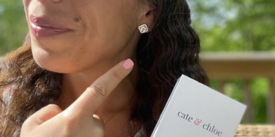 Cate & Chloe Princess Cut Earrings ONLY $14.99 (Easy Mother’s Day Gift!)